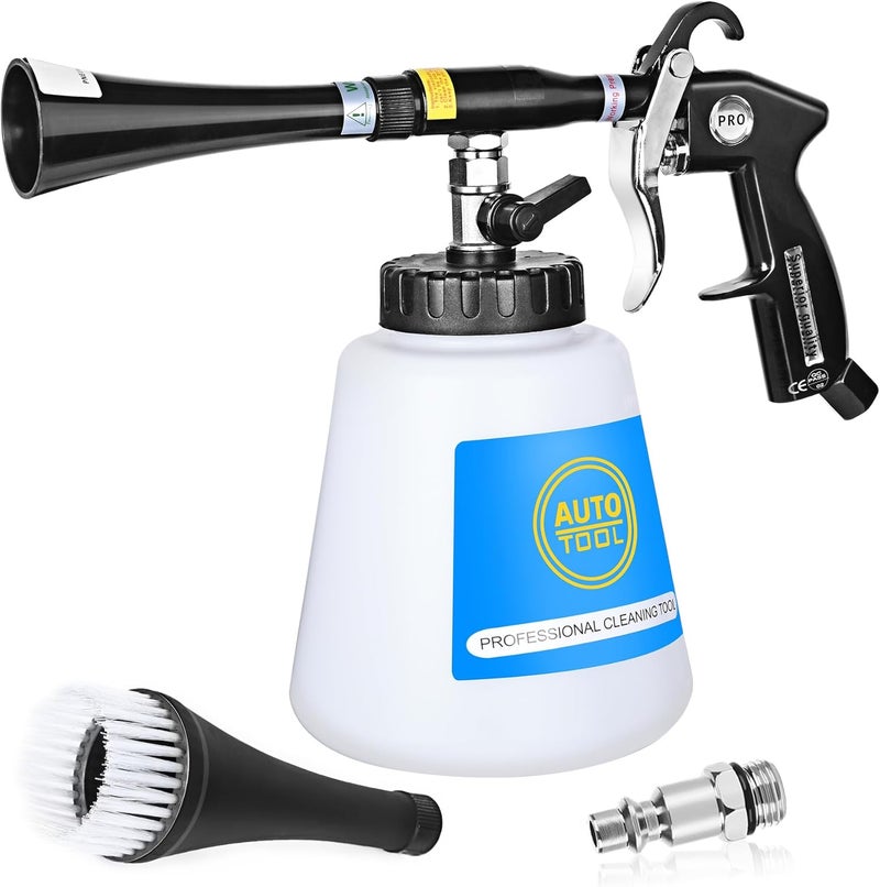 phepetroll Car Cleaning Gun Kit Detailing Interior Dry Air Blow Gun with 2 Nozzle High Pressure Blower Cleaning Tool Kit for Car Surfaces Quickly Blasts Dust, Works with Air Compressor - Image 1